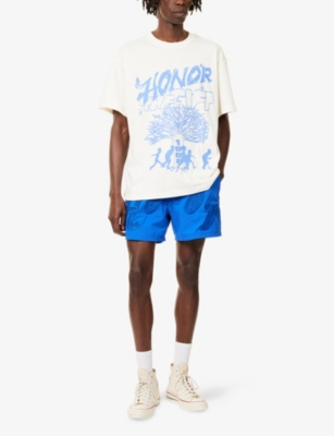 Honor The Gift Mens Bone Graphic-print Short-sleeve Cotton T-shirt In White