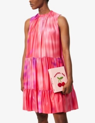 Shop Olympia Le-tan Womens Rose Tex Mamma Mia Embroidered Book Cotton-blend Clutch Bag