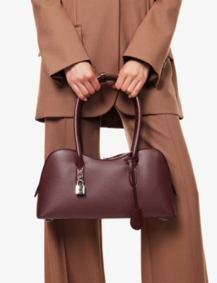 Stella Mccartney Burgundy Synthetic Leather Ryder Medium Shoulder Bag In Burgundy