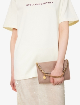 Stella Mccartney Womens Moss Falabella Faux-leather Chain Wallet