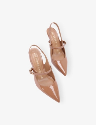 KG KURT GEIGER: Alina Faux-Leather Mary Jane Slingback Courts