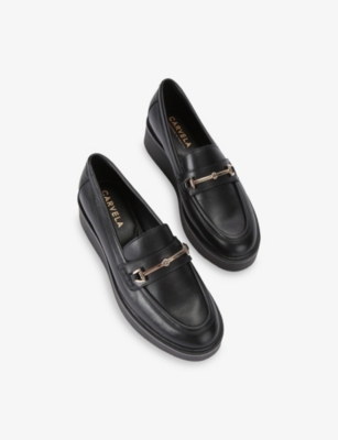 CARVELA: Vista Leather Platform Loafers