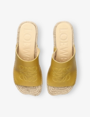 LOEWE: Petal Espadrille Heeled Sliders