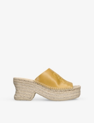 LOEWE: Petal Espadrille Heeled Sliders