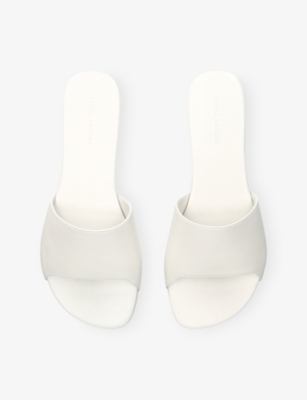 AMINA MUADDI: Bianca Flat Leather Sandals