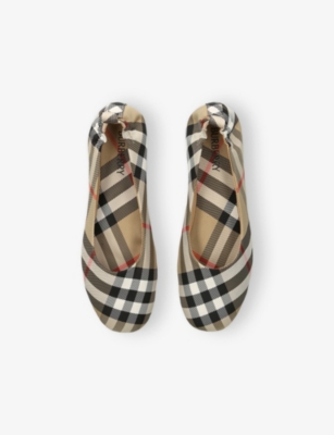 Burberry Ballerina Beige Check Pattern In Neutral