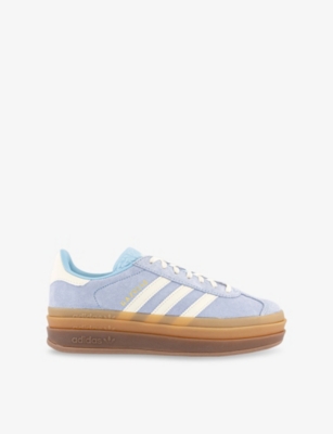 Adidas Originals Womens Adidas Gazelle Bold Suede Low-top Trainers In Clear Sky Cream White Go