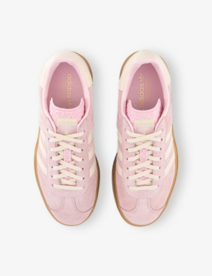Adidas Originals Womens Adidas Gazelle Bold Suede Low-top Trainers In Clear Pink Cream White G