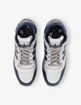 ADIDAS: Galaxy OG Faux-Leather Low-Top Trainers