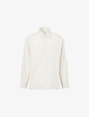 AGOLDE: Aurel Striped Cotton-Poplin Shirt