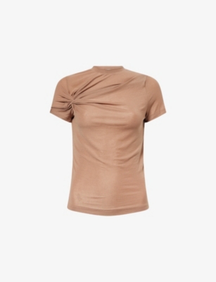 AGOLDE: Lissa Round-Neck Stretch-Woven T-Shirt