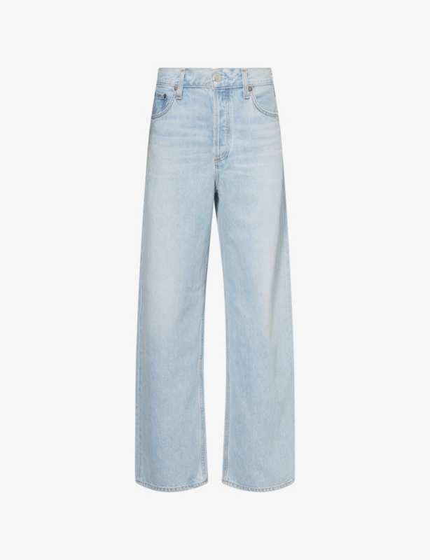 Low Slung Baggy Wide-Leg Denim Jeans