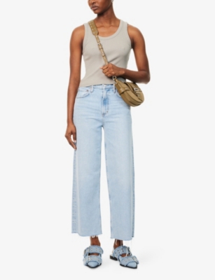 Agolde Light Blue Wide Denim Jeans In Beam (pale Vint Ind)