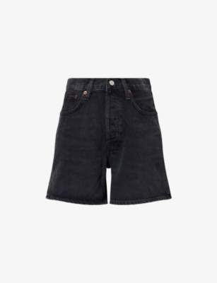 AGOLDE: V-waist Mid-Rise Denim Shorts