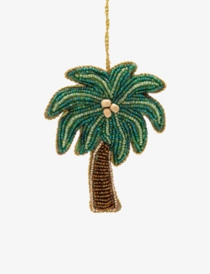 ANNA + NINA: Under The Palm Tree Beaded Christmas Tree Ornament