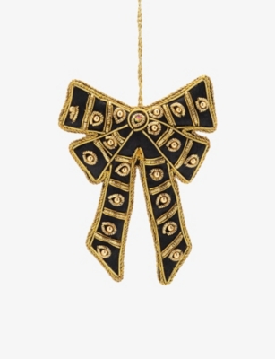 ANNA + NINA: Regal Bow Beaded Christmas Tree Ornament