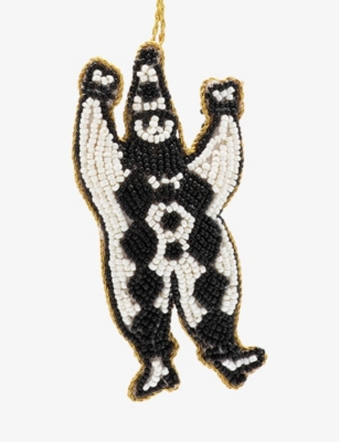 ANNA + NINA: Dancing Pierrot Beaded Christmas Tree Ornament