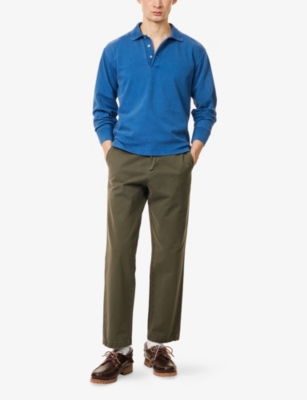 CITIZENS OF HUMANITY: Flat Front Chino Tapered-Leg Cotton Trousers