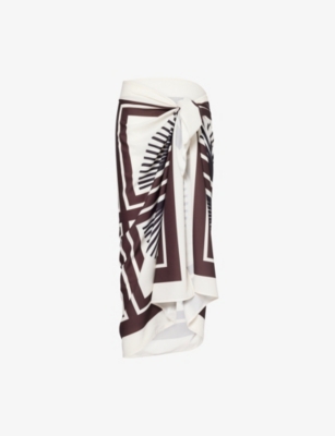 4th & Reckless Womens Multi Aura Abstract-print Stretch-woven Sarong