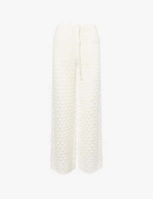 4TH & RECKLESS: Elena Straight-Leg Cotton-Blend Knitted Trousers