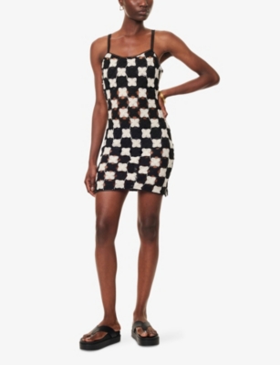 4th & Reckless Womens Multi Noa Crochet Woven Mini Dress In Multi