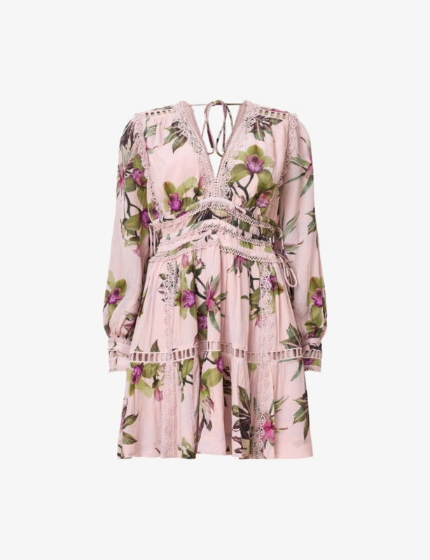 Xanthe Floral-Print Woven Mini Dress