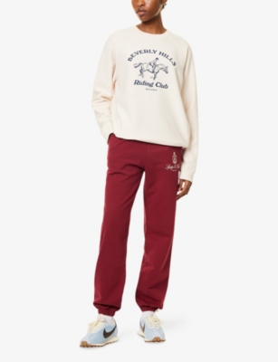 SPORTY & RICH: BH Riding Club Soft Printed Cotton-Blend Sweatshirt