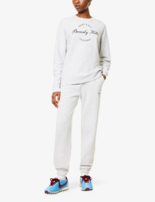Sporty And Rich Beverly Hills Script Sweatshirt In Heather Gray