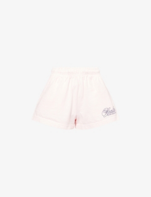 SPORTY & RICH: SRC Terry Striped Cotton Shorts