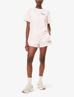 SPORTY & RICH: Health Script Round-Neck Cotton-Jersey T-Shirt