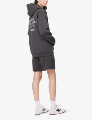 Sporty And Rich Hoodie With Brushed Interior And Contrasting Back Print