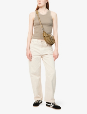 Citizen Of Humanity Citizens Of Humanity Sleeveless Ribbed Top In Bezal (md Olv/grn)