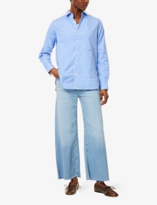 Lyra Wide-Leg Cropped Denim Jeans