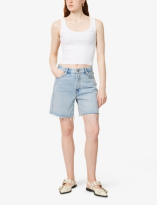 FRAME: The Timeless High-Rise Denim Shorts