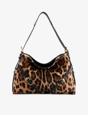 GIVENCHY: Voyou Medium Pony-Hair Effect Leather Bag