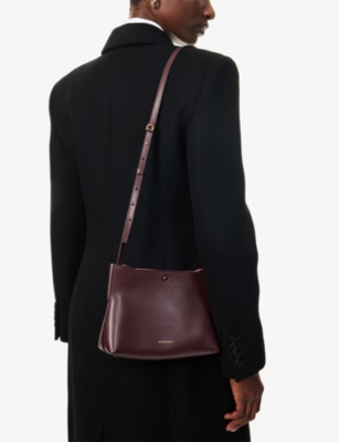 Givenchy Day Pochette Leather Crossbody Bag In Burgundy
