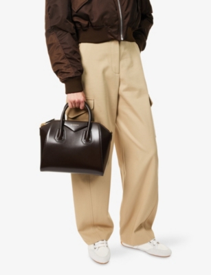 Givenchy Womens Chocolate Antigona Small Leather Top-handle Bag