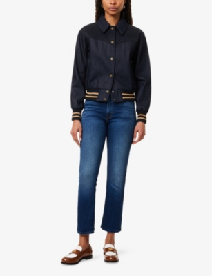 MOTHER WOMENS MOTHER THE HUSTLER FLARE-LEG DENIM-BLEND JEANS 