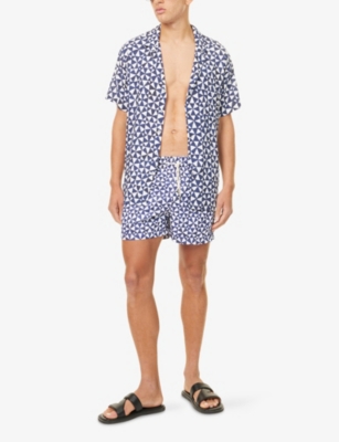ARRELS BARCELONA: Arrels Barcelona x Álvaro Picardo Molinos Geometric-Print Swim Shorts