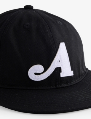 Awake Ny Mens Classic A Logo-embroidered Cotton Baseball Cap Black In Black