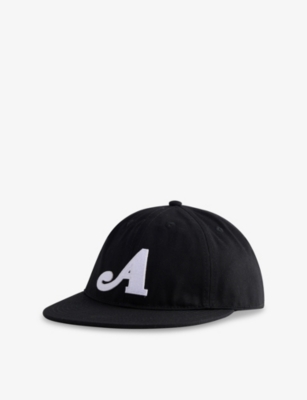Awake Ny Mens Classic A Logo-embroidered Cotton Baseball Cap Black In Black