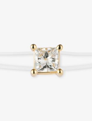 THE DIAMOND LAB: Lab 100 18ct Yellow-Gold and 0.49ct Princess-Cut Lab-Grown Diamond Bracelet