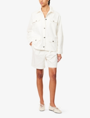 ANINE BING WOMENS ANINE BING COREY FLAP-POCKET COTTON JACKET 