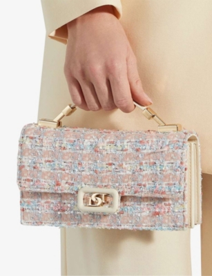 DUNE: Skilled Bouclé-Texture Fabric Top-Handle Bag