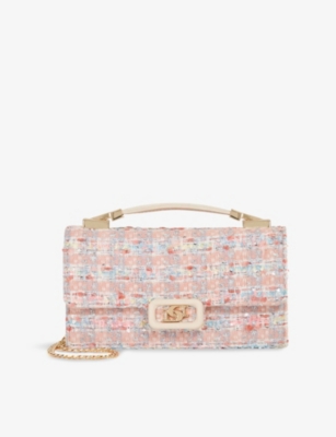 DUNE: Skilled Bouclé-Texture Fabric Top-Handle Bag