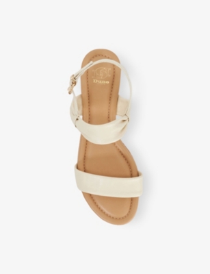 DUNE: Laliz Leather Flatform Sandals