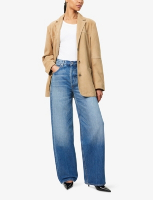 Citizen Of Humanity Womens Chaya Citizens Of Humanity X Argent Ayla Baggy Wide-leg High-rise Denim Jeans