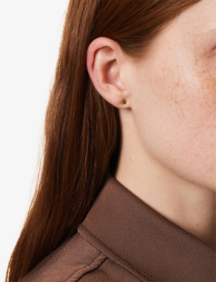 ENAMEL COPENHAGEN: Star Energy 18ct Yellow Gold-Plated 925 Sterling Silver Stud Earrings