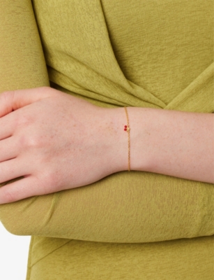 ENAMEL COPENHAGEN: Cherry 18ct Yellow Gold-Plated 925 Sterling Silver Bracelet