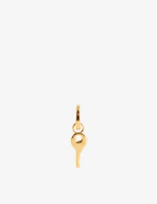 ENAMEL COPENHAGEN: Magic Key 18ct Yellow Gold-Plated 925 Sterling Silver Earring Charm